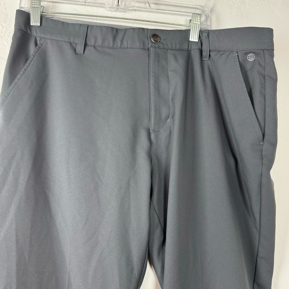 Adidas Pants Ultimate 365 Solid Gray Flat Front G… - image 4
